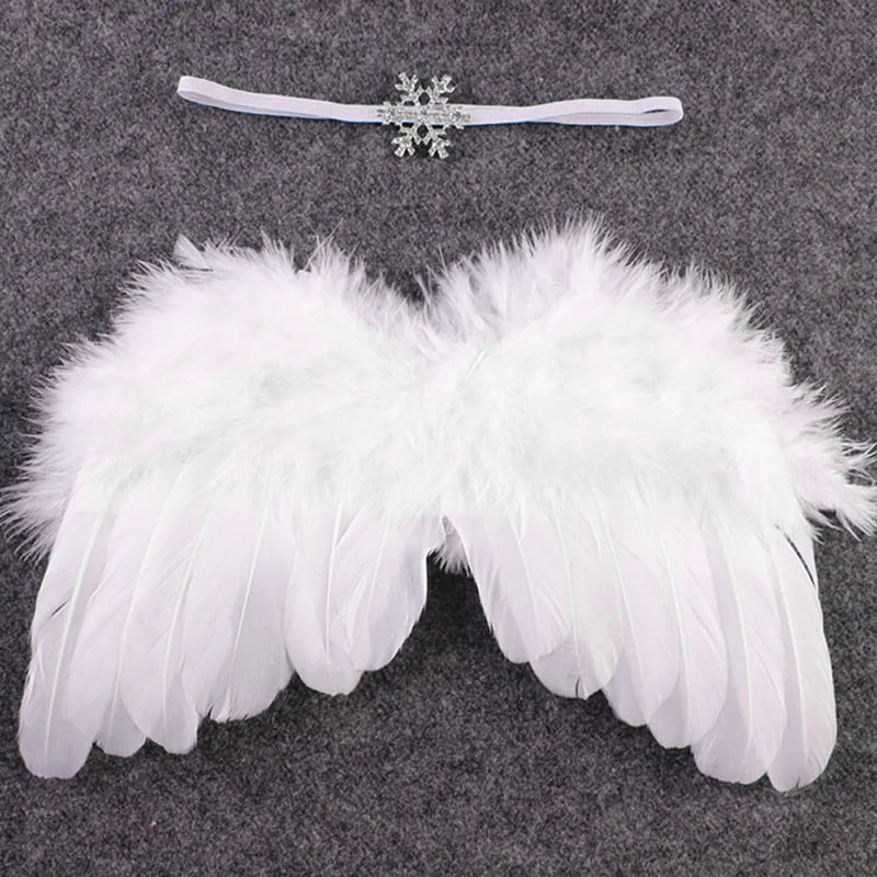 Милый белый костюм с крыльями ангела и повязкой на голову Новинка|costume headbands|white
