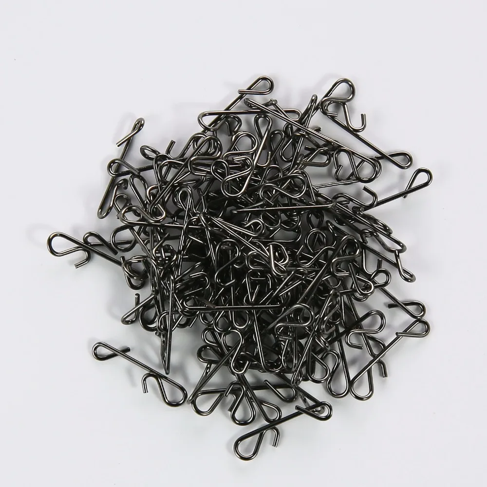 100pcs/lot Stainless Fishing Line Wire Connector Barrel Swivel Accessories Snap Pin Without Knot Tackle Tool Lure Kit|snap pin|fishing