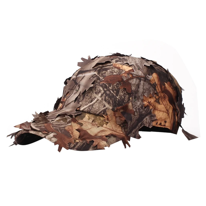 

Outdoor Climbing Cap 3D Leaves Women Men Quick Drying Waterproof Sunshade Cool Hat Head Wear