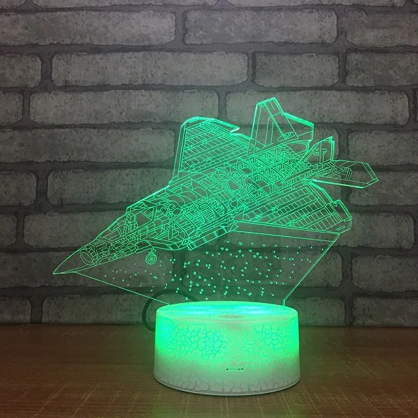 L9332-39 Светодиодный 3D вертолет Новинка освещение дизайн самолета креативный акриловый сенсорный светильник Праздничные огни подарки для детей - Цвет: L9332-39