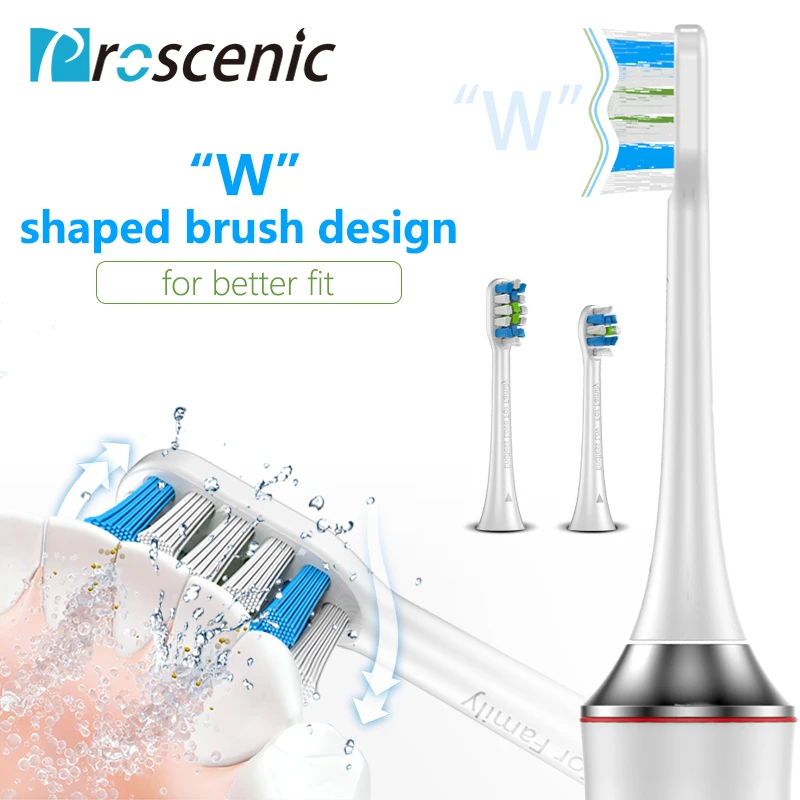 Proscenic Sonic электрические зубные щётки USB перезаряжаемые с 2 шт. DuPont Замена время