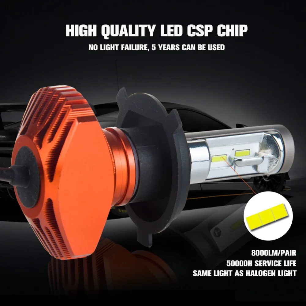 Foxcnsun H4 H7 Led H11 H1 9005 HB3 9006 HB4 9003 HB2 H3 H8 H9 головной светильник лампы для фар 24В 12В