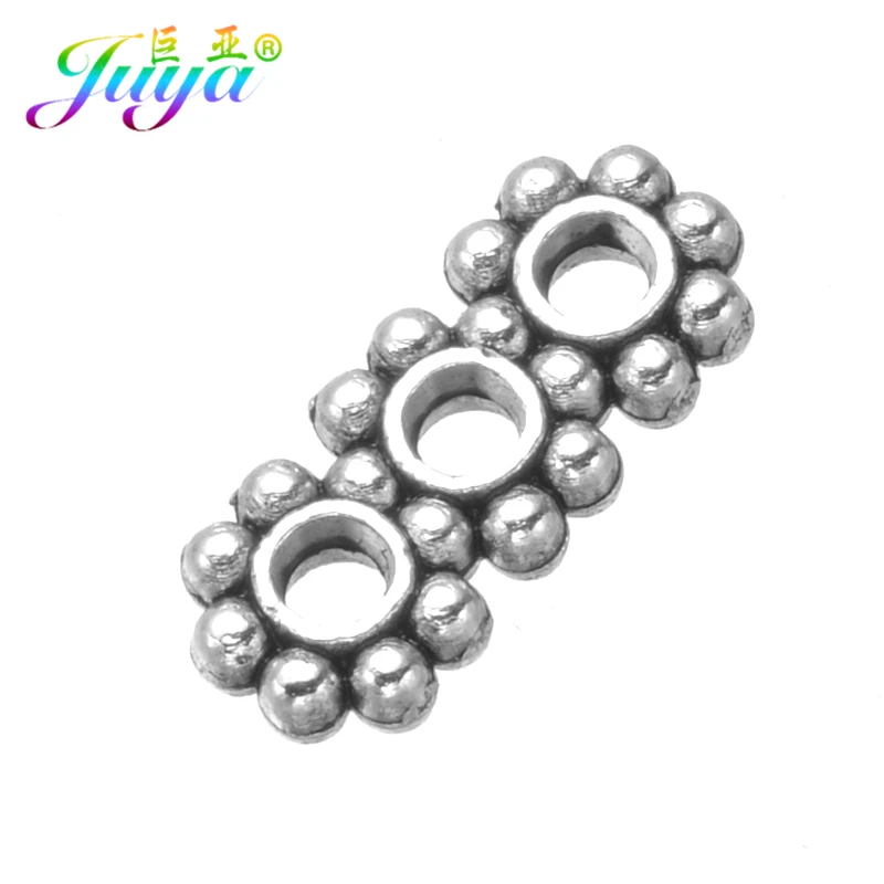 

12*5mm Antique Silver Color 3 Holes Metal Spacer Bars Accessories For Natural Stones Pearls Ancient Beadwork Jewelry Making