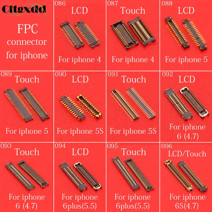 Cltgxdd для iPhone 4 4s 5 5s 6 6plus 6s ЖК экран дигитайзер/сенсорный дисплей FPC коннектор на
