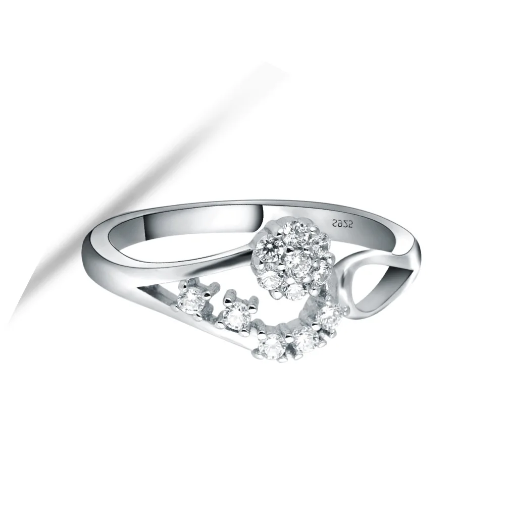 Ювелирные изделия из стерлингового серебра серебряное кольцо 925 с цирконием