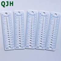 10 piece uk us canada sizes knitting needle gauge inch sewing ruler tool cm 2 10mm sizer measure sewing tools high quality
