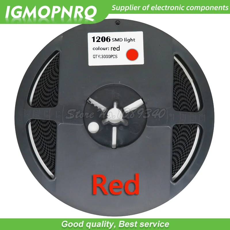 1 катушка 3000 шт 1206 SMD светодиодные красные диоды свет СИД IGMOPNRQ|Интегральные схемы|