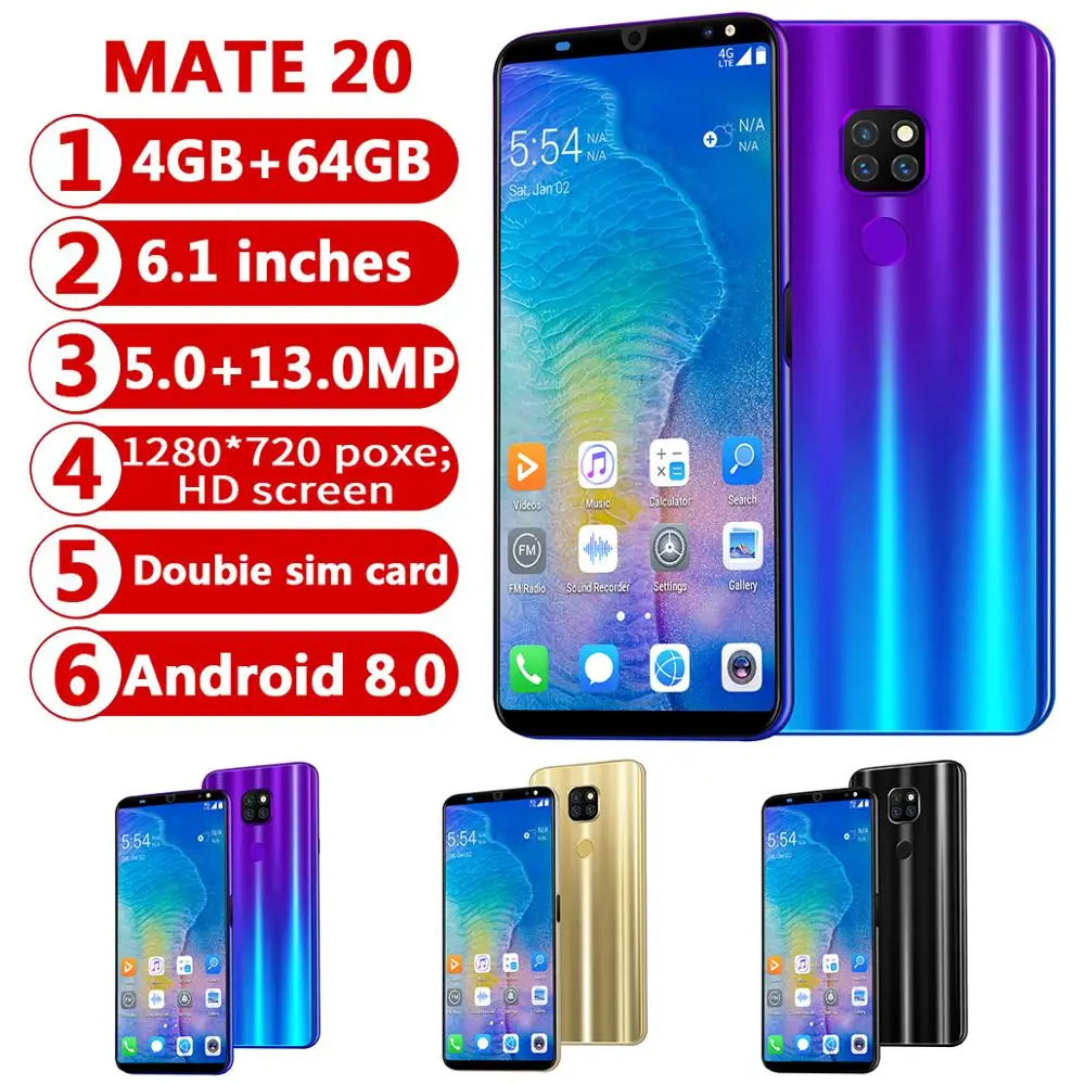 CHAOAI смартфон на Android 4 Гб + 64 Mate20 Pro 6 1 дюйма полноэкранный 8 ядер разблокировка лица