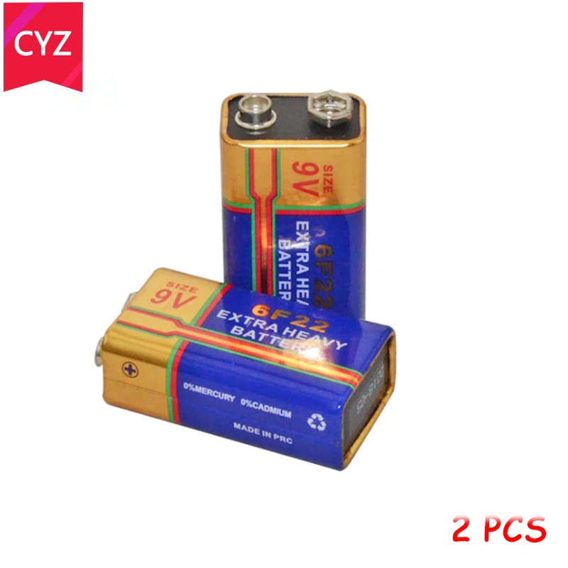 Новые 2 шт. 2x 6F22 щелочные батареи 9 в ламинированные Углеродные для сигнализации