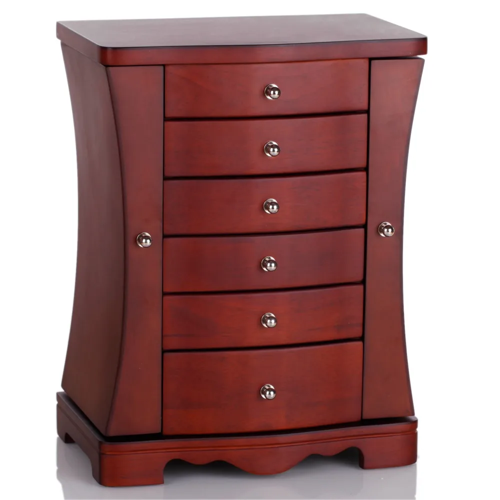 Очень большой зеркальный деревянный ящик для ювелирных изделий ROWLING и упаковка