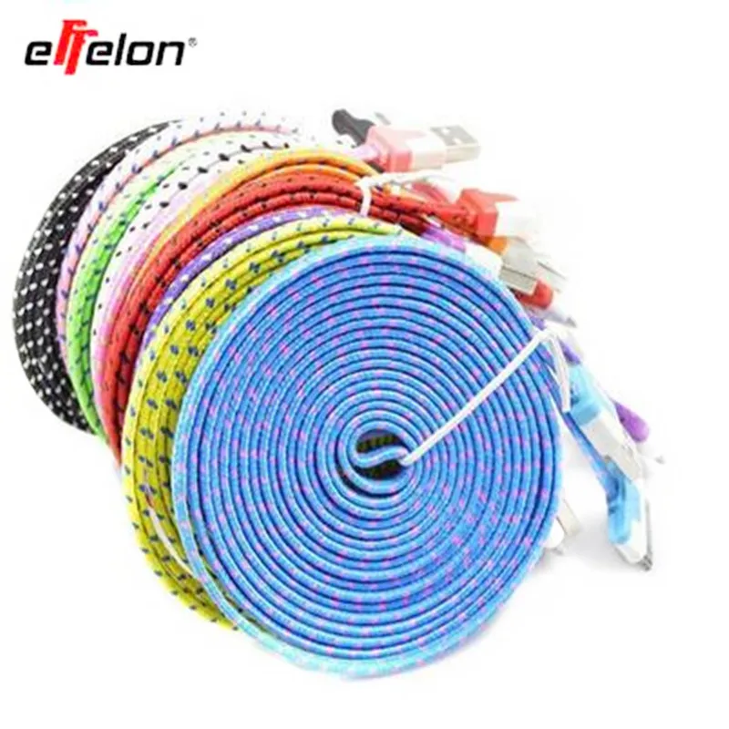 Effelon 1 М/2 М/3 М 30 pin Плетеный Плоским USB Синхронизации Данных Зарядный Кабель