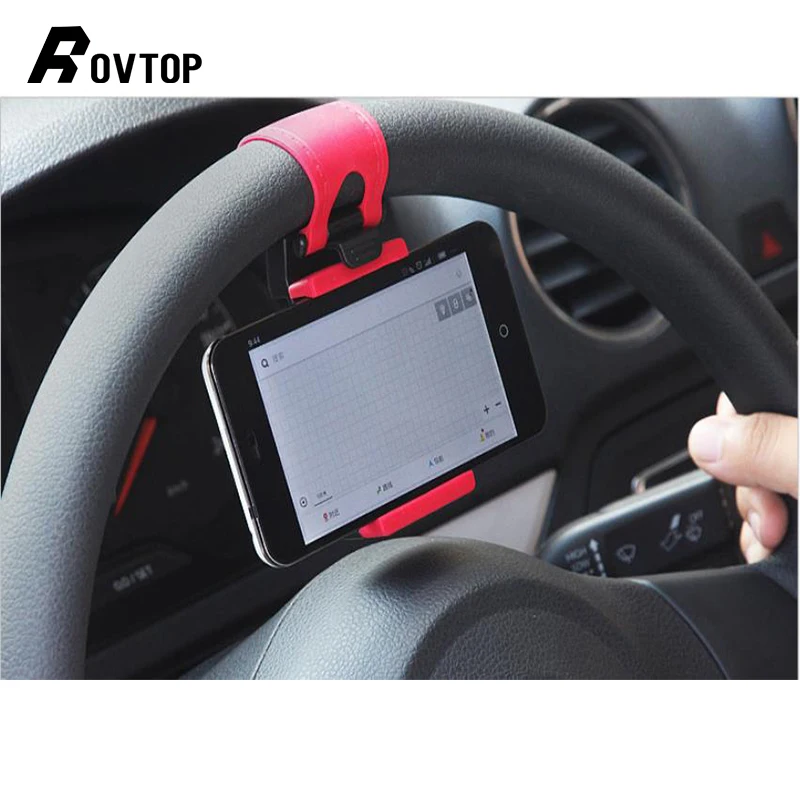 Rovtop Универсальный Автомобильный держатель для телефона с креплением на руль Iphone