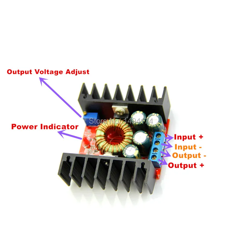 WQScosea Φ Регулируемый 7-32V to 1 25-28V 10A 100W понижающий преобразователь 5V 6V 9V 12V 19V 24V |