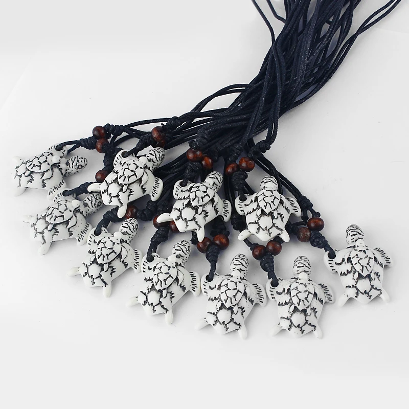 Оптовая продажа 6 шт искусственная яка кости двойной черепаха подвески ожерелье