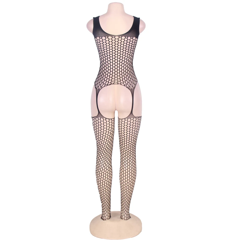 

Exotic Lingerie Women Spandex Hollow Translucent Mesh Body Stockings Fishnet Sexy Thigh High Body Stocking Nightwear Hot