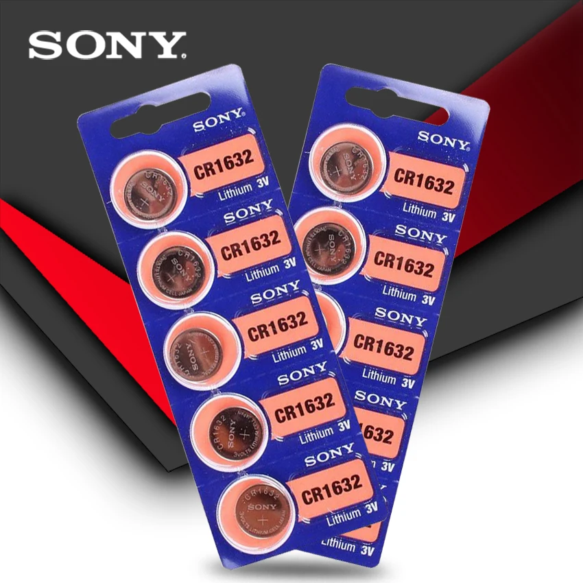 5 шт. sony CR1632 кнопочный Аккумулятор для часов автомобиля дистанционного ключа cr 1632 ECR1632 GPCR1632 3 В литиевая батарея