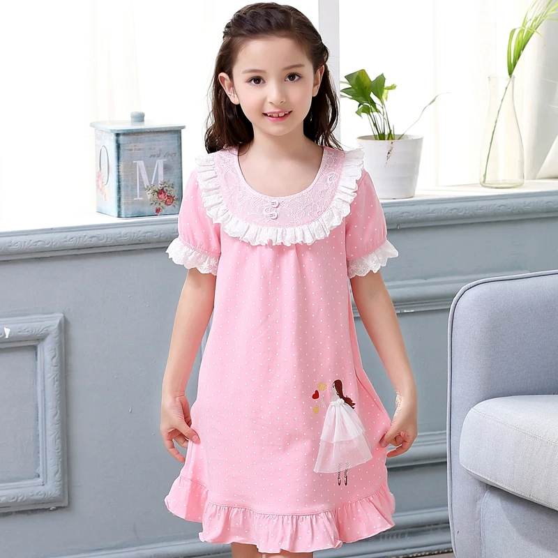 Девочки ночные рубашки Pijama Infantil детская одежда для девочек мальчиков Хлопковая