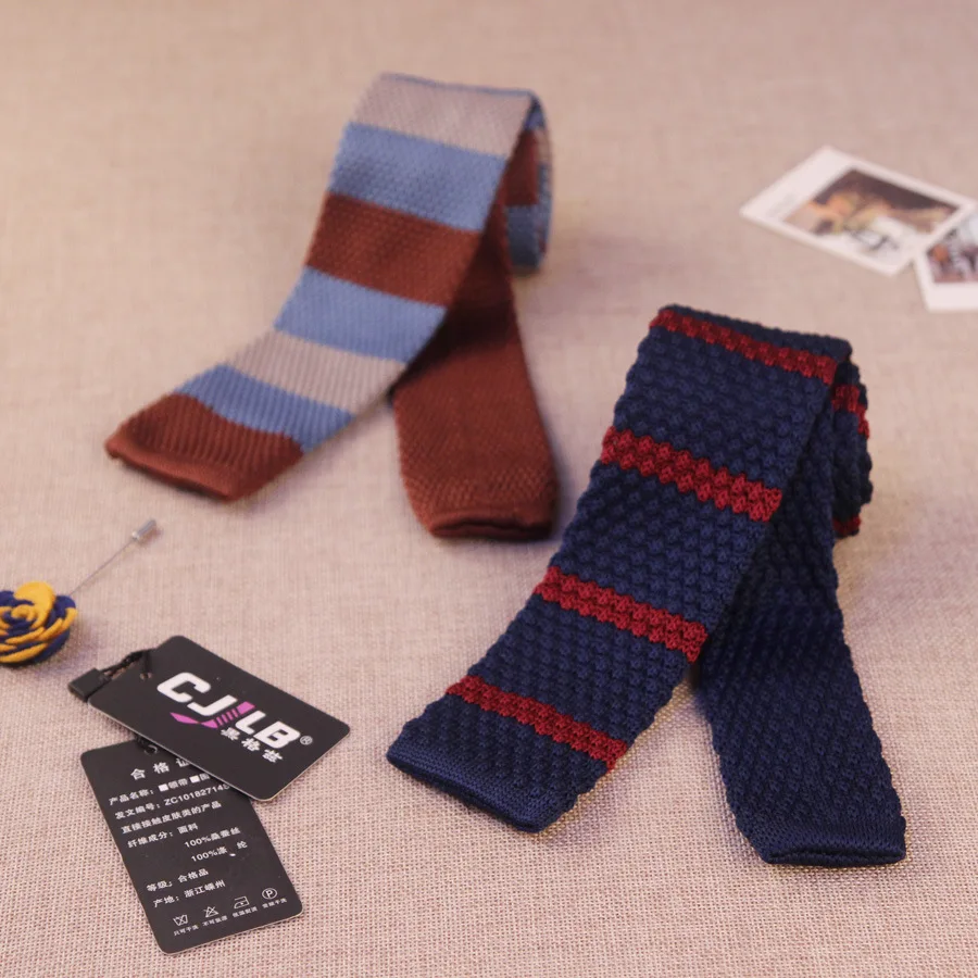 Мужские вязаные галстуки бабочки повседневные облегающие из полиэстера в