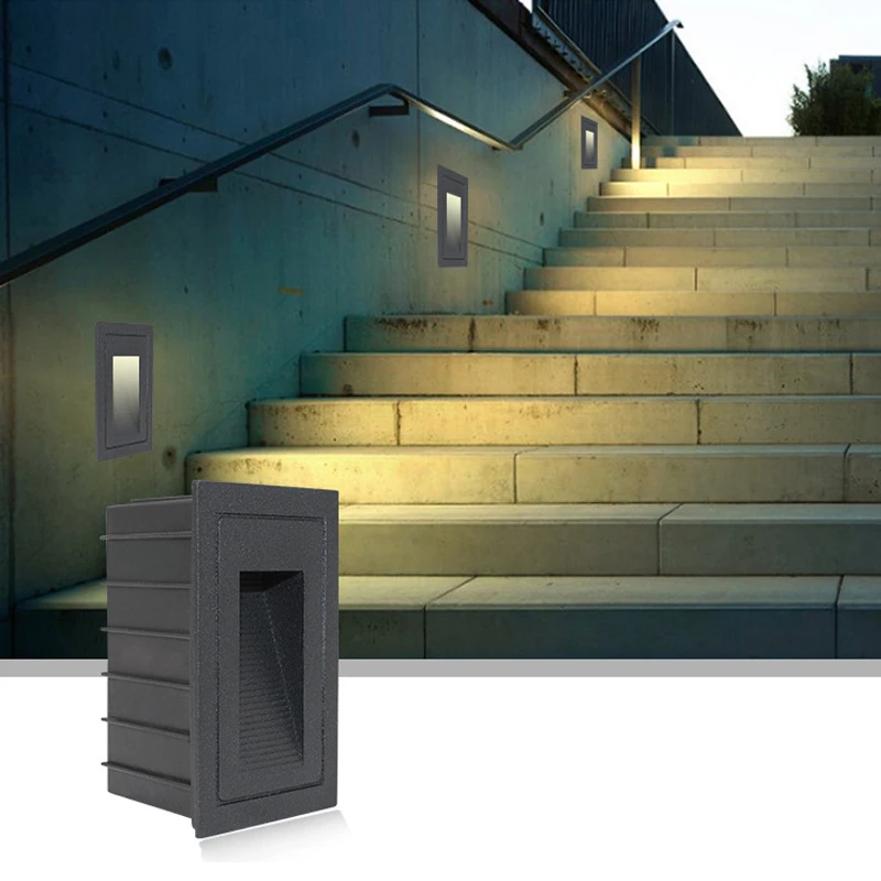 DONWEI 2 Вт Крытый уличный светодиодный светильник IP65 алюминиевая Встроенная