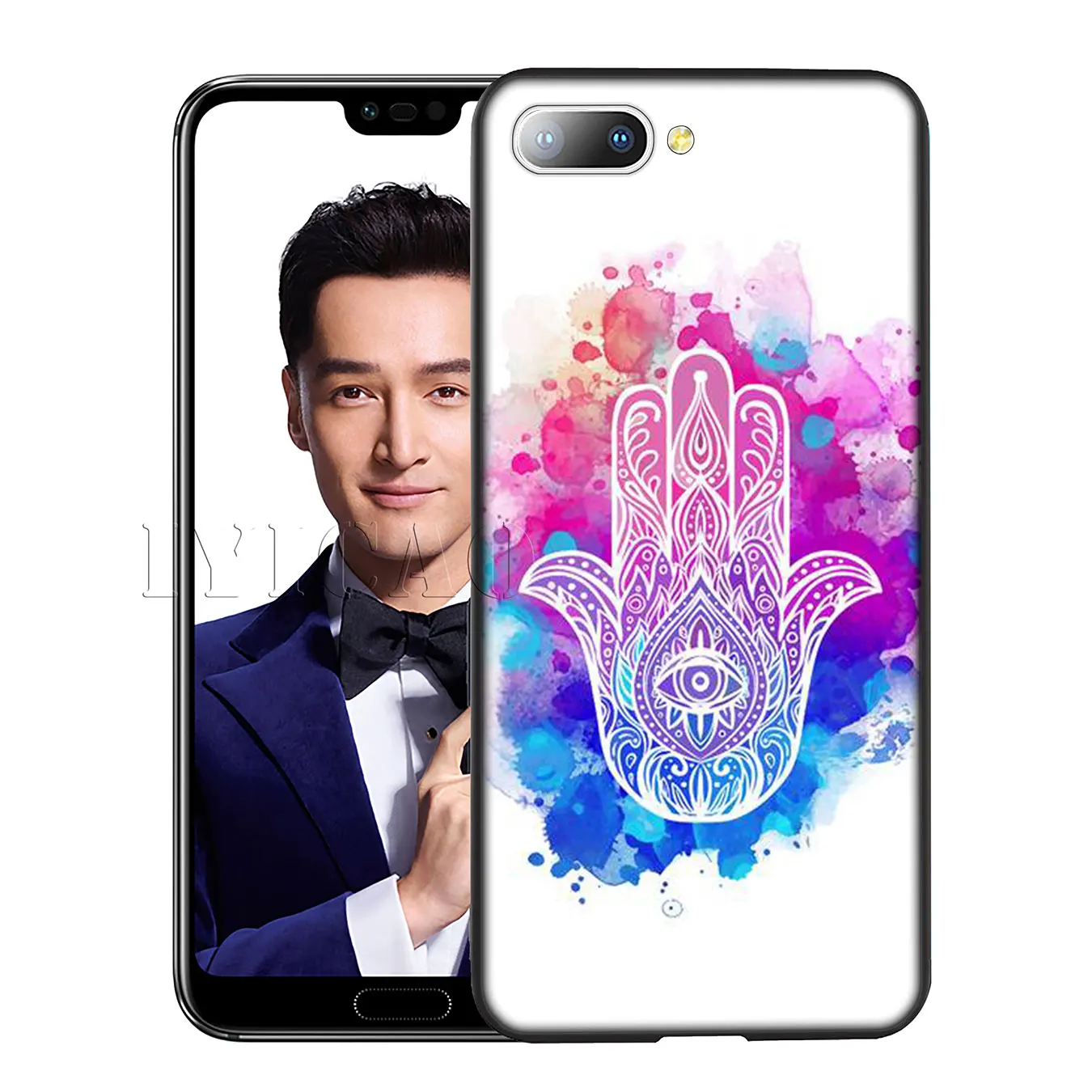 IYICAO Хамса рука Фатимы Сияющий Мягкий силиконовый чехол для Huawei Y7 Y6 премьер Y9 2018