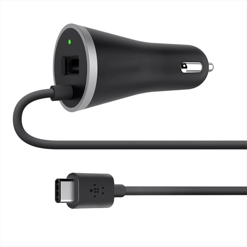 15W USB-C Car Charger with Hardwired Cable and USB-A Port for Samsung Galaxy S10 S10+ S10e Google Pixel 3 NS Switch | Мобильные
