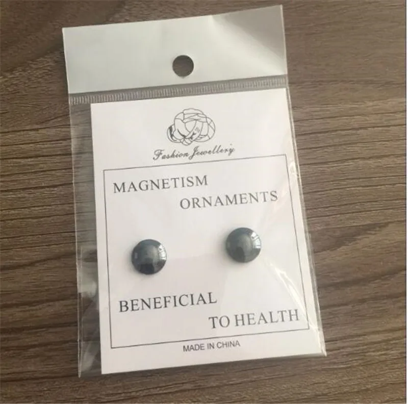 Black Magnet Acupuncture Earrings Popular Simple Without Ear Holes Magnetic Improve Human Muscle Fat Burning | Украшения и