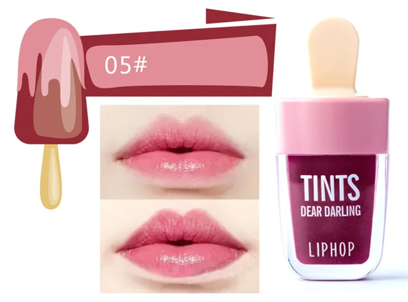 1Pcs LIPHOP Long-Lasting Lip Tint 5 Colors Liquid Lipstick Batom Rouge A Levres Labial Matte Lip Gloss Sexy Tattoo Cosmetic