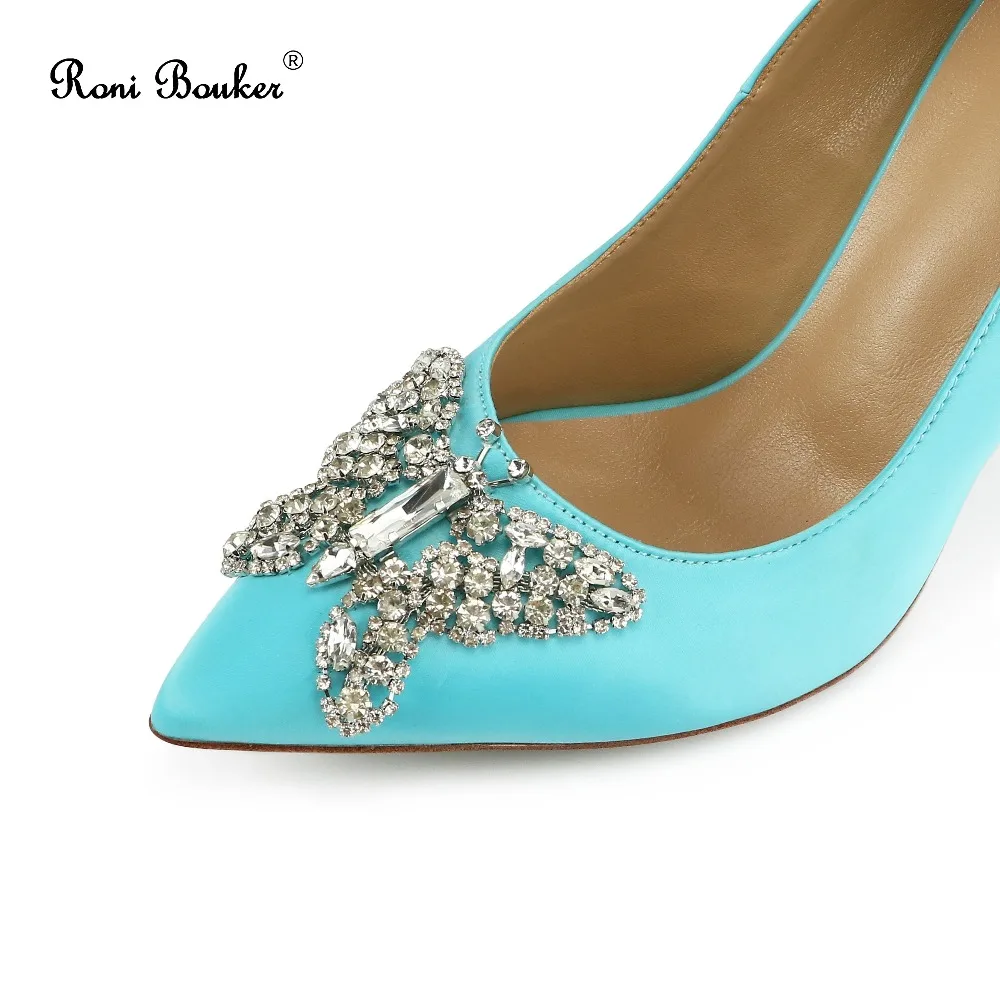 Женские туфли лодочки на высоком каблуке с бабочкой Модные летние женские