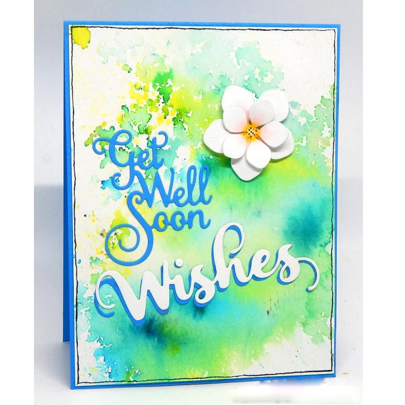 Металлические трафареты с надписью Get Well Soon рельефное украшение сделай сам