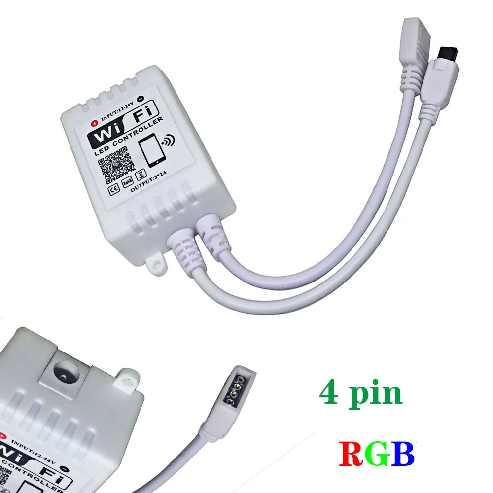 DC12 24V RGB Wifi LED контроллер android/IOS + 24Key ИК пульт дистанционного управления для SMD 5050 3528