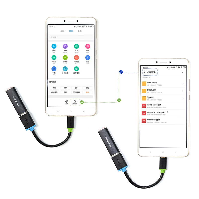 Кабель Cabletime USB C OTG переходник Type 3 1 на 0 быстрая зарядка/передача данных для камеры