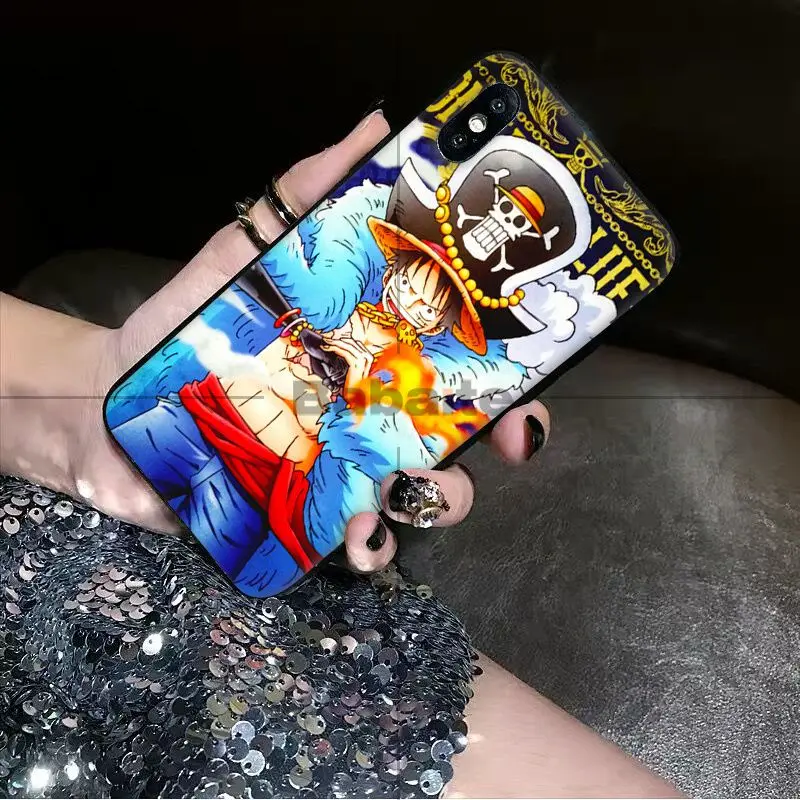 Babaite Japan one piece Аниме мультфильм умный чехол черный мягкий для телефона iPhone 5 5Sx 6 7