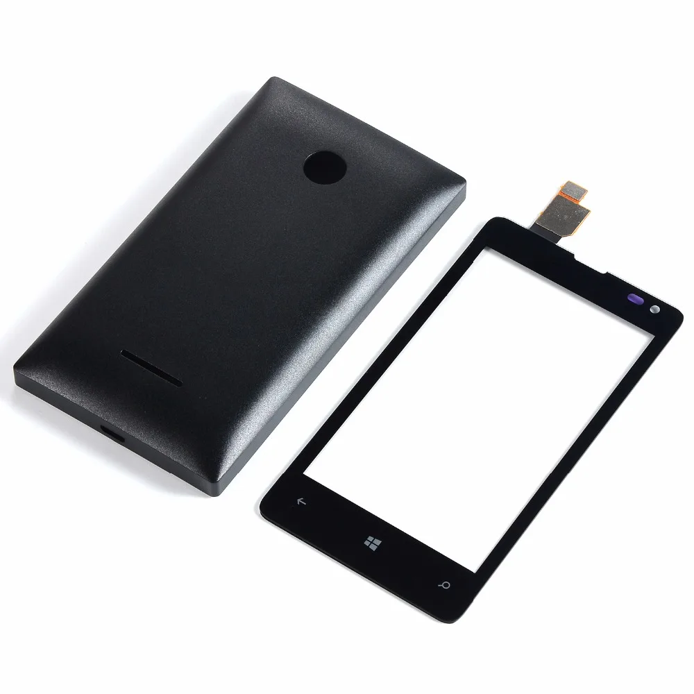 Для Nokia Microsoft Lumia 435 N435 532 N532 сенсорный экран дигитайзер панель Стекло + Корпус
