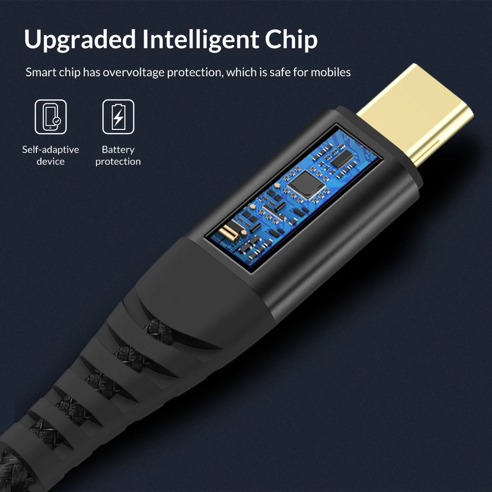 TOPK 1 м (3 фута) usb type C кабель для samsung S9 S8 передачи данных Xiaomi Mi6 мобильный телефон USB