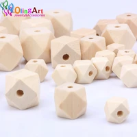 olingart 12161820mm 12pcslot wooden octagon beads unfinished natural childrens jewelry toys diy crafts decor accessories