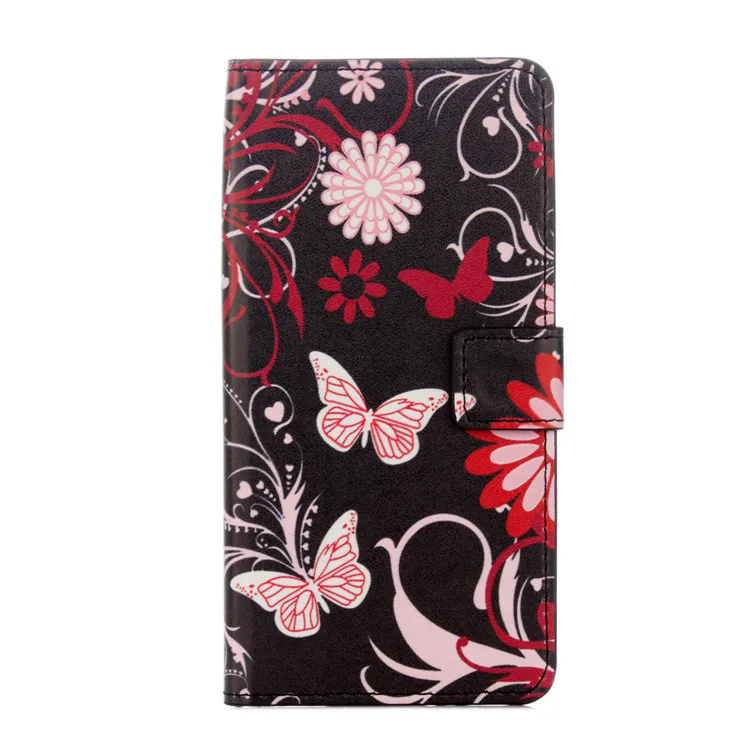 Роскошный откидной Магнитный чехол-бумажник с цветами и птицами для Iphone X кожаный