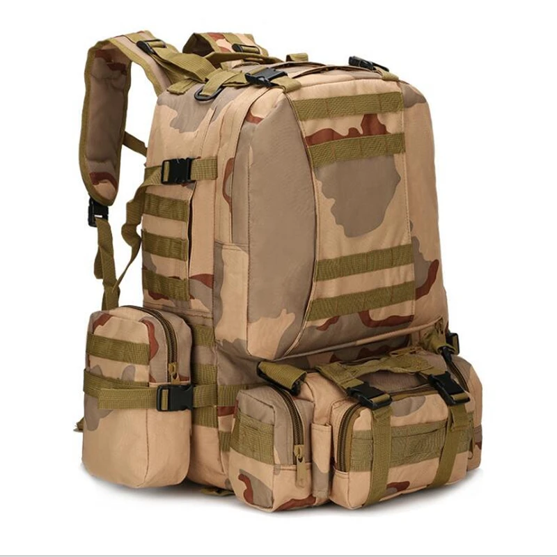 50L Molle 600D военный тактический рюкзак для походов, походов, охоты, альпинизма, камуфляжные сумки для альпинизма