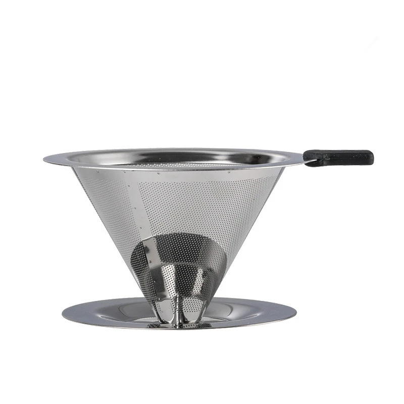 Stainless Steel Type V60 залить над стеклянным кофейником фильтр диапазон стекла кофе пивоварения сервер графин ручной капельный чайник пивоварня бариста Перколятор - Цвет: Stainless Steel Type