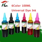 Универсальные чернила для заправки HP, CANON, EPSON, Samsung, Inkje, 6 видов цветов, 100 мл