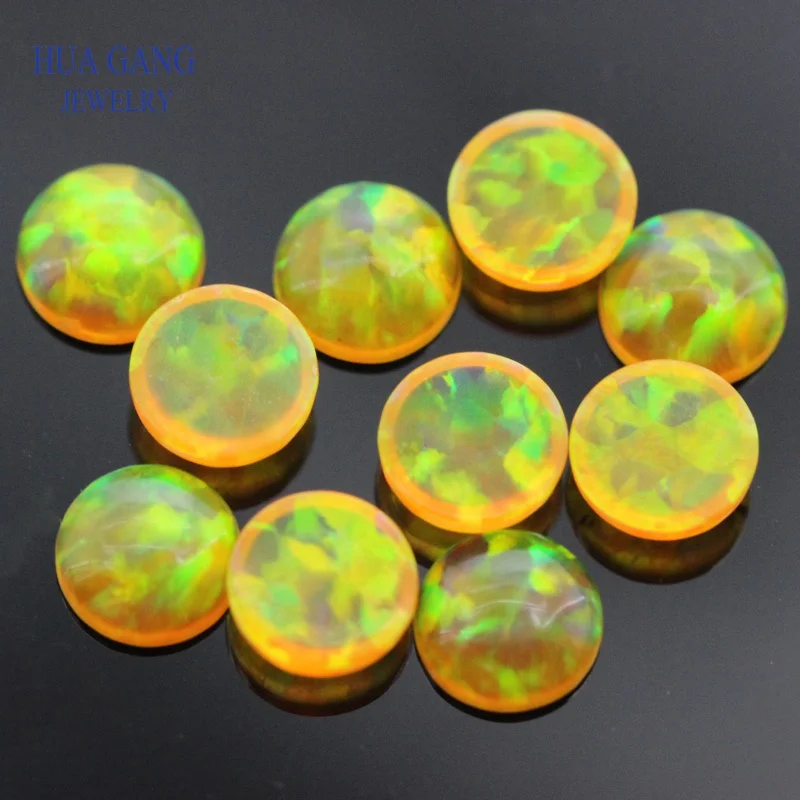 

Round Shape Cabochon Opal Flat Back FI08 Beads Synthetic Gemstones For Jewelry Making DIY 3.0mm~7.0mm Free Shipping
