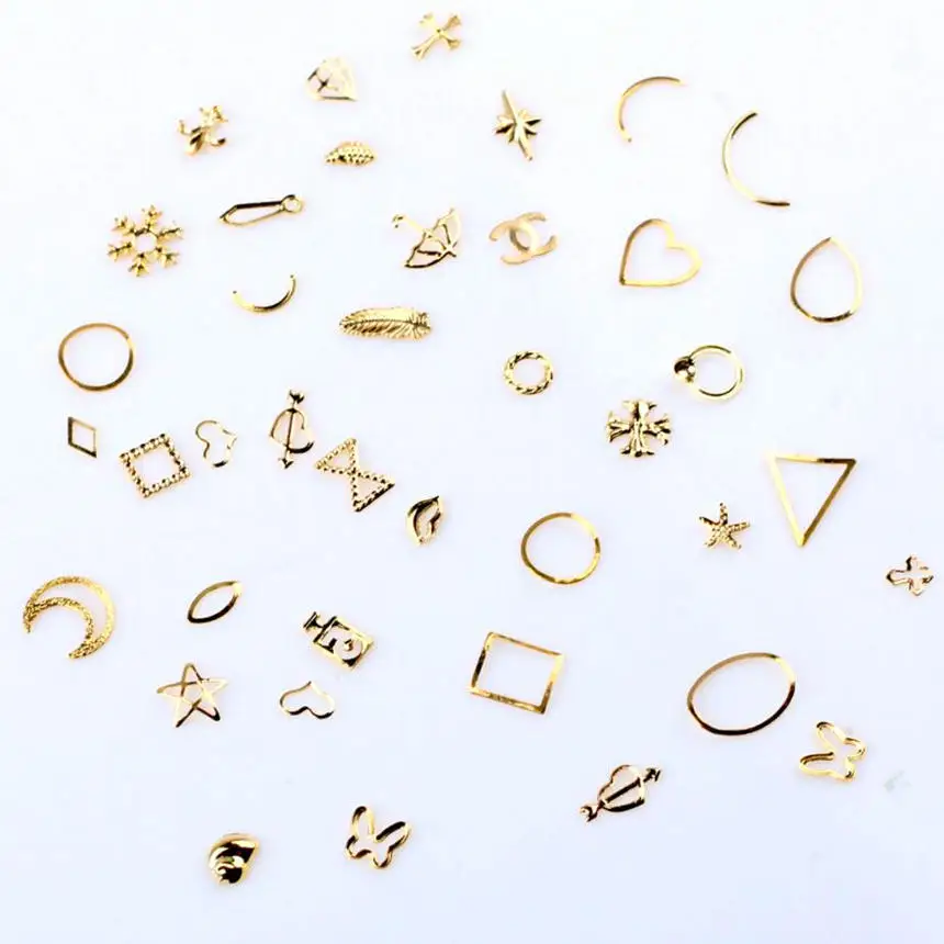 6 штук микс 3D заклепки в форме сердца круглые банты декор для ногтевого дизайна