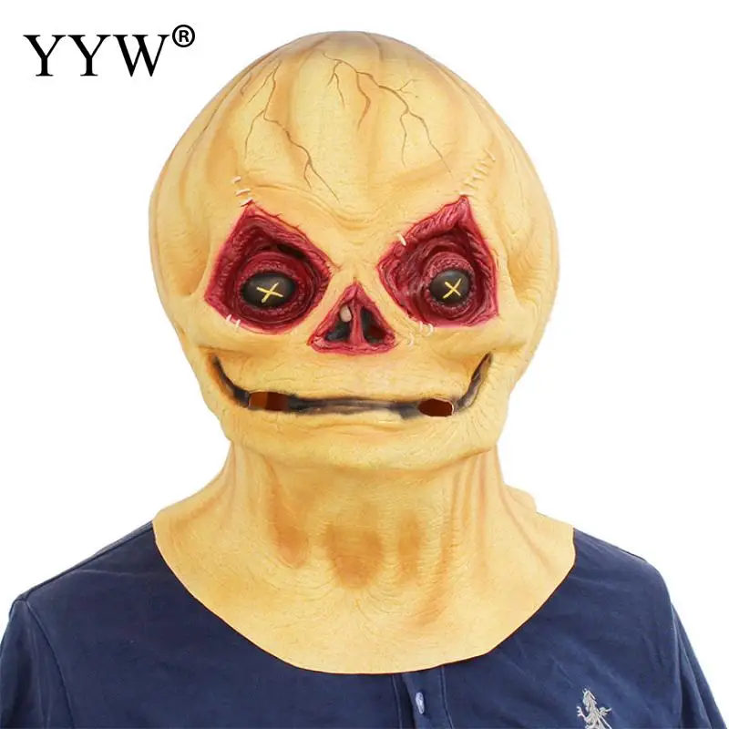 Страшный череп латексные маски для лица смешная маска НЛО Alien Хэллоуина ужас тушь