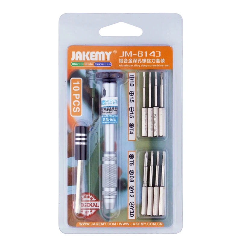 Набор прецизионных отверток 10 в 1 отвертка с алюминиевой ручкой для iPhone