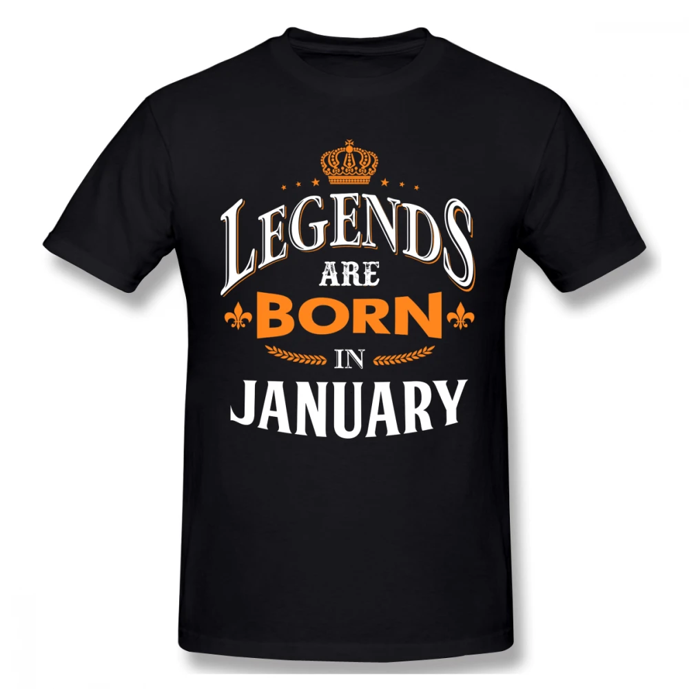 Legends Born In January футболка для мужчин плюс размер 5XL команда Camiseta|Мужские футболки| |