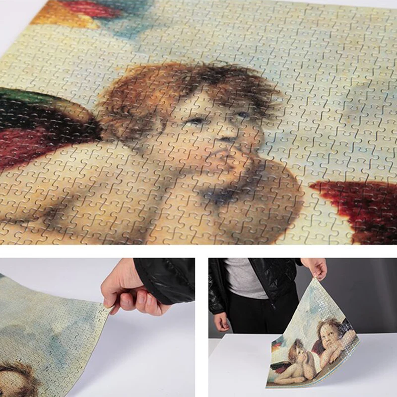 Поцелуй 1000 шт. Мини бумажные головоломки Всемирно известный Картина маслом