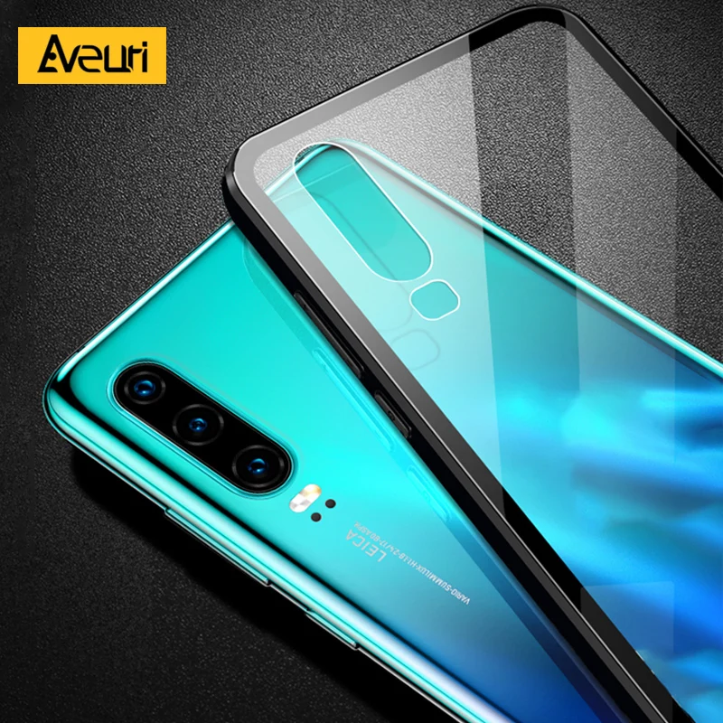 Aveuri стеклянный чехол для телефона Huawei P20 P30 Pro Lite Coque 9H закаленное покрытие Mate 20 Honor