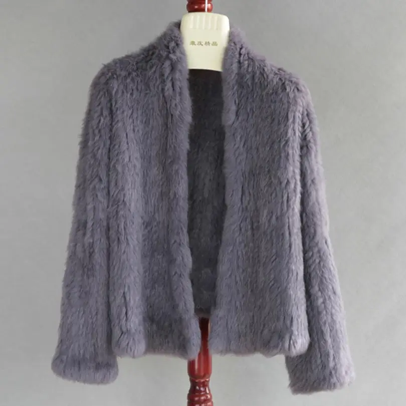 Новинка 2019 Женское зимнее и осеннее пальто из натурального меха женское вязаное
