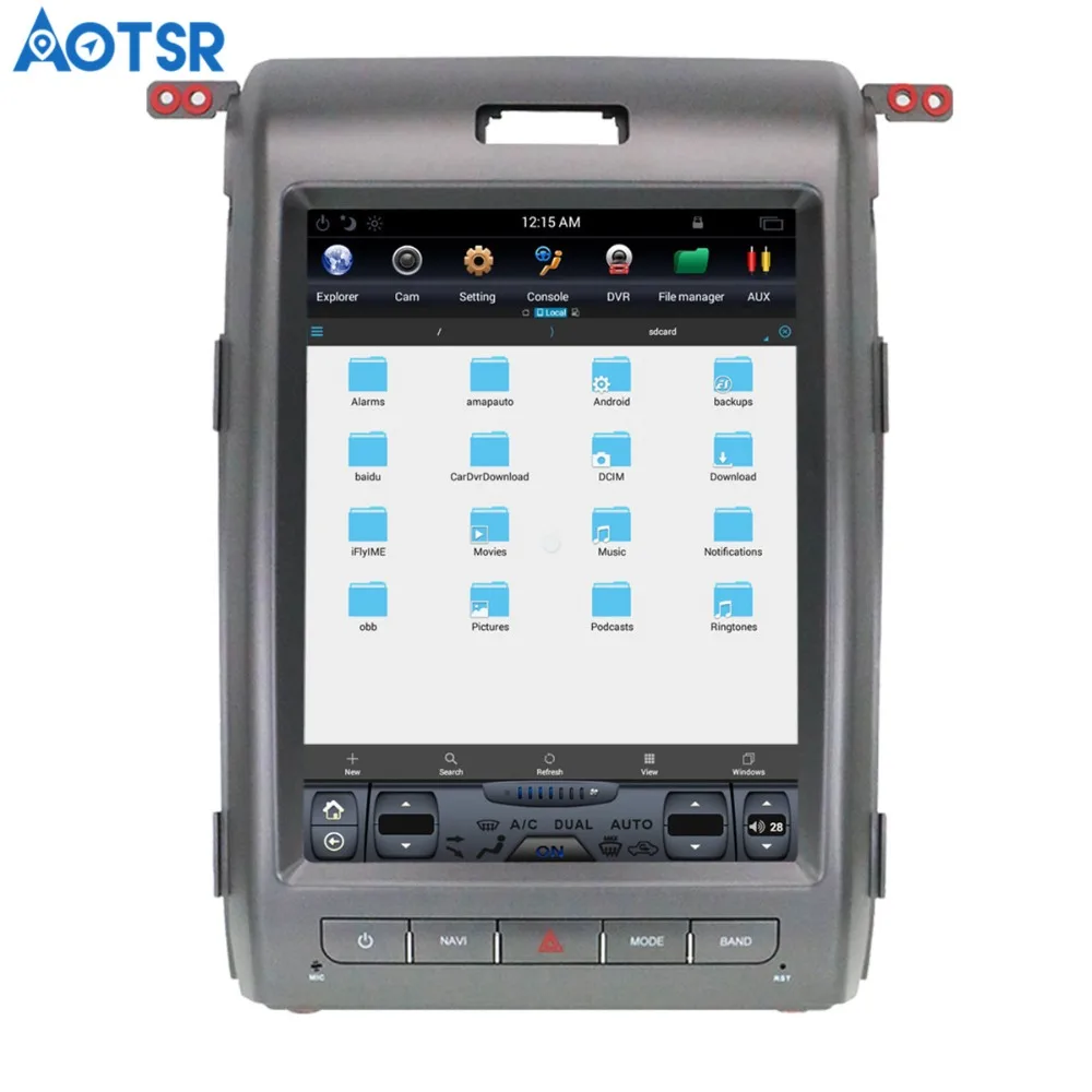 Автомобильный мультимедийный плеер Aotsr Android 7 1 в стиле Тесла без DVD плеера GPS