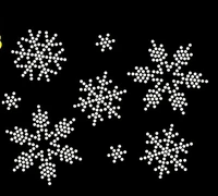 10pclot lovely snow flake hot fix rhinestone transfer motifs iron on design rhinestone applique patch for shirt bag shoes