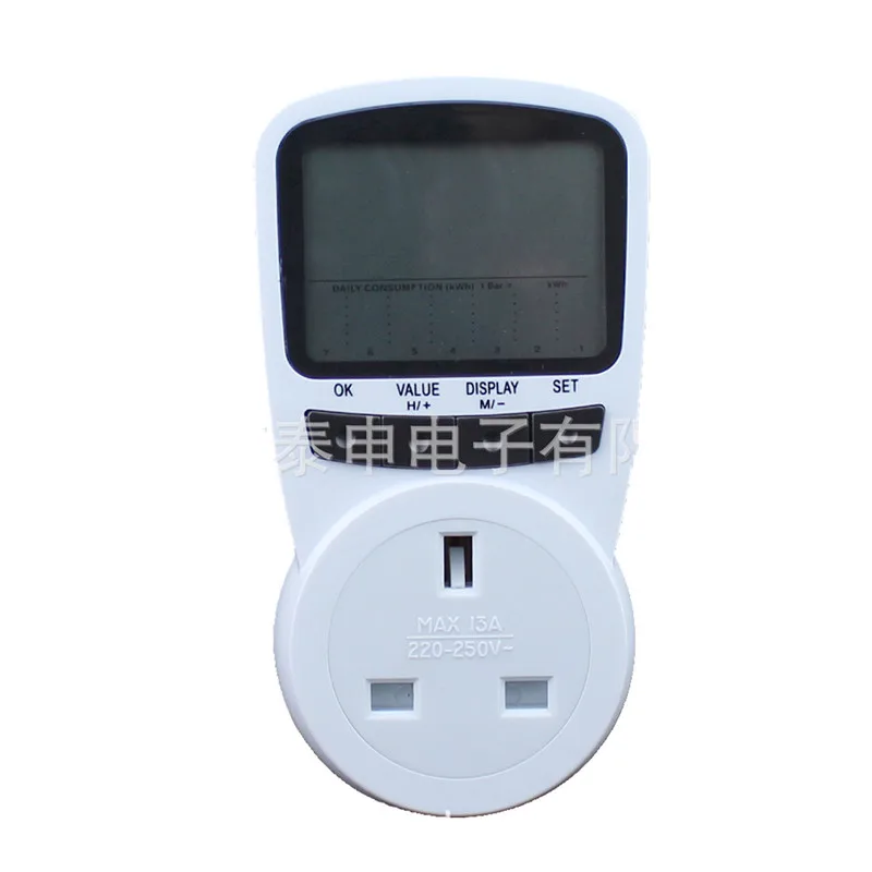 

Digital Power Energy Voltage Watt Current Meter Monitor Checker Tester Analyzer Electric Energy Meter Socket AC230V UK Plug